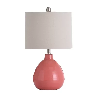Stylecraft 12 W Raspberry Surprise Ceramic Table Lamp
