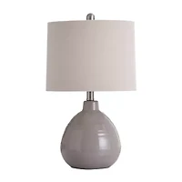 Stylecraft Cameron Gray Ceramic Table Lamp