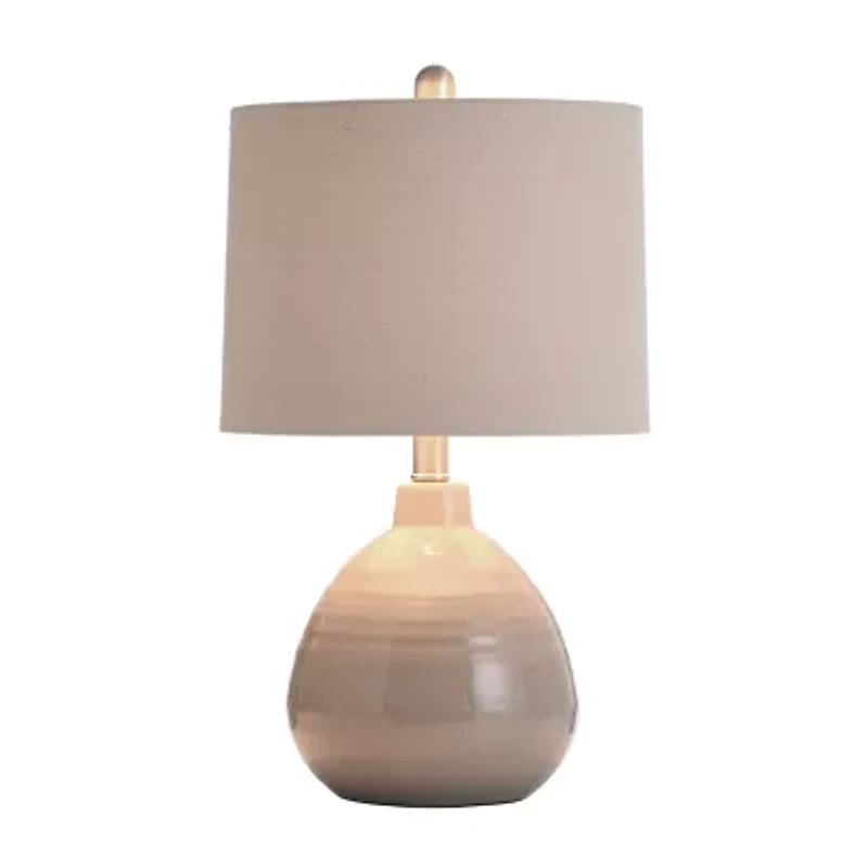 Stylecraft Cameron Gray Ceramic Table Lamp