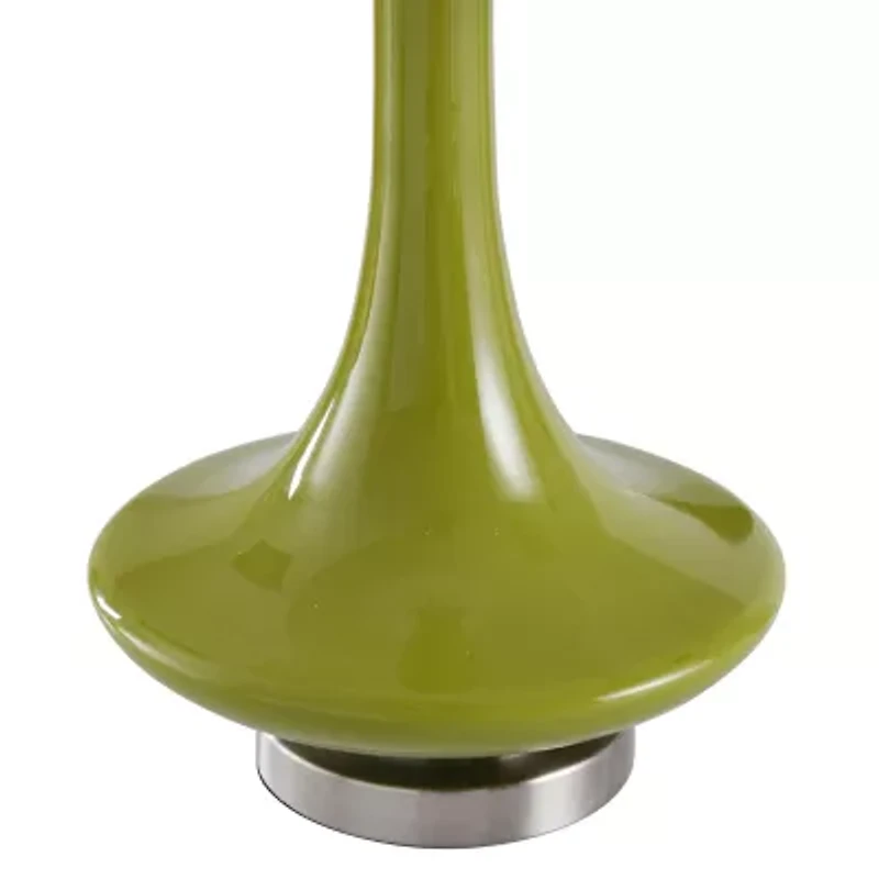 Stylecraft 14 W Green Glass Table Lamp