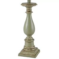Stylecraft 14 W Distressed Green Table Lamp