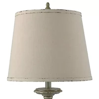 Stylecraft 14 W Distressed Green Table Lamp