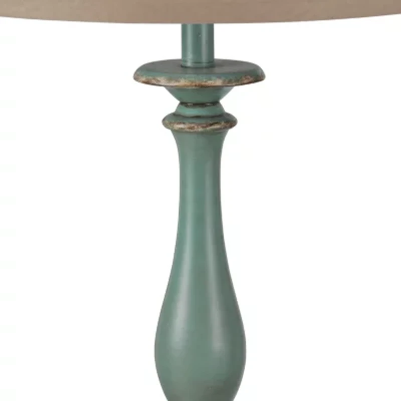 Stylecraft 16 W Distressed Blue Floor Lamp