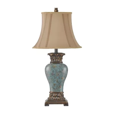 Stylecraft Blue And Bronze Table Lamp