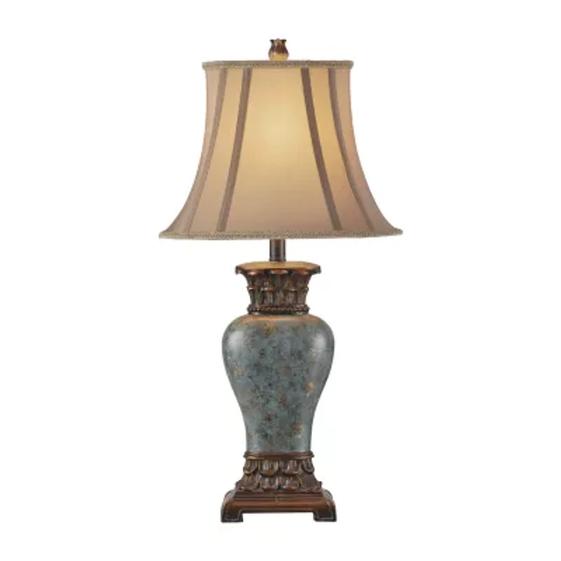 Stylecraft Blue And Bronze Table Lamp