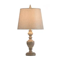 Stylecraft 13 W Gray & Cream Table Lamp