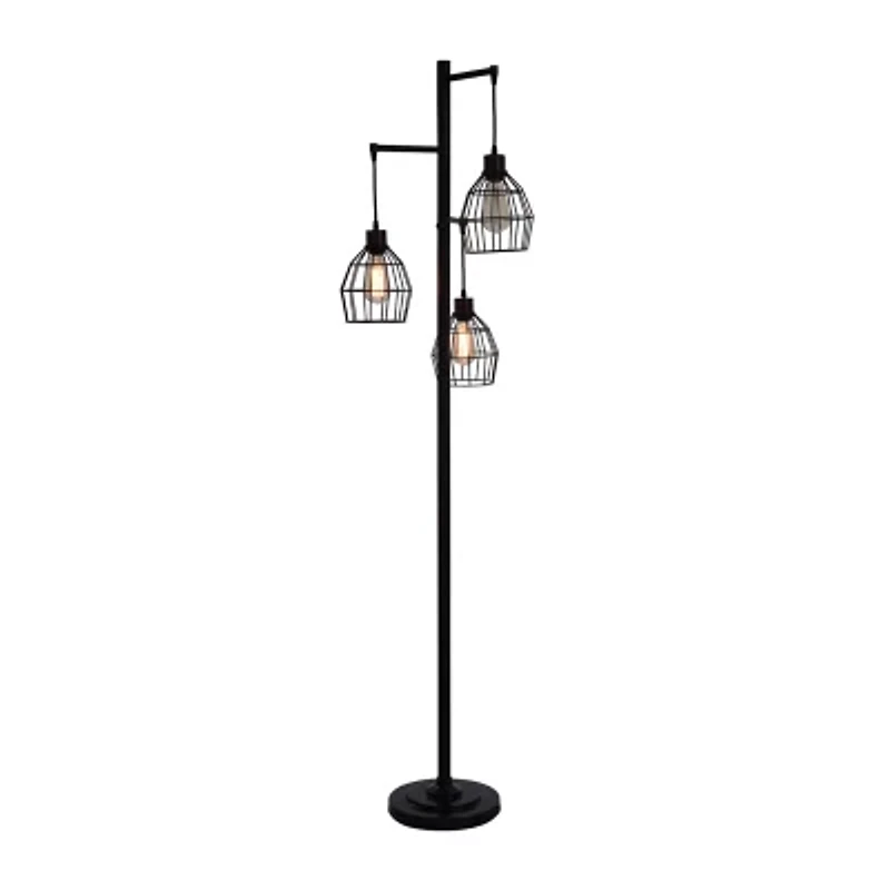 Stylecraft Three Cage Shade Floor Lamp