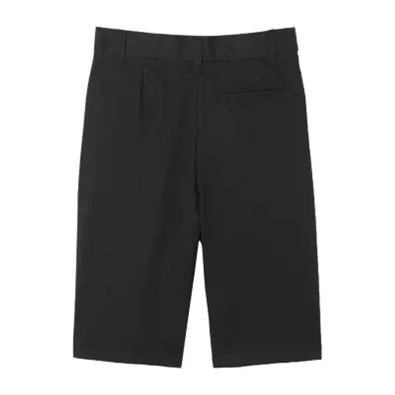 French Toast Flat Front Short Little Boys 10" Mid Rise Adjustable Waist Stretch Fabric Chino