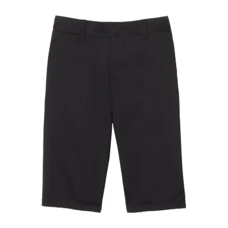 French Toast Flat Front Short Little Boys 10" Mid Rise Adjustable Waist Stretch Fabric Chino
