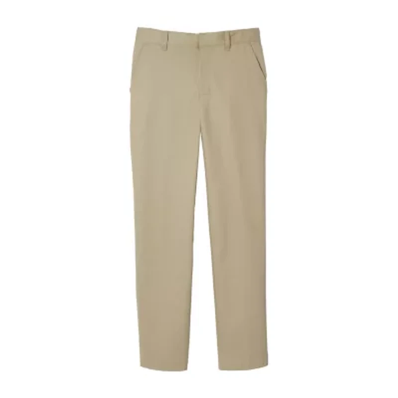 French Toast Relaxed Fit Twill Pant Little Boys Straight Pleated