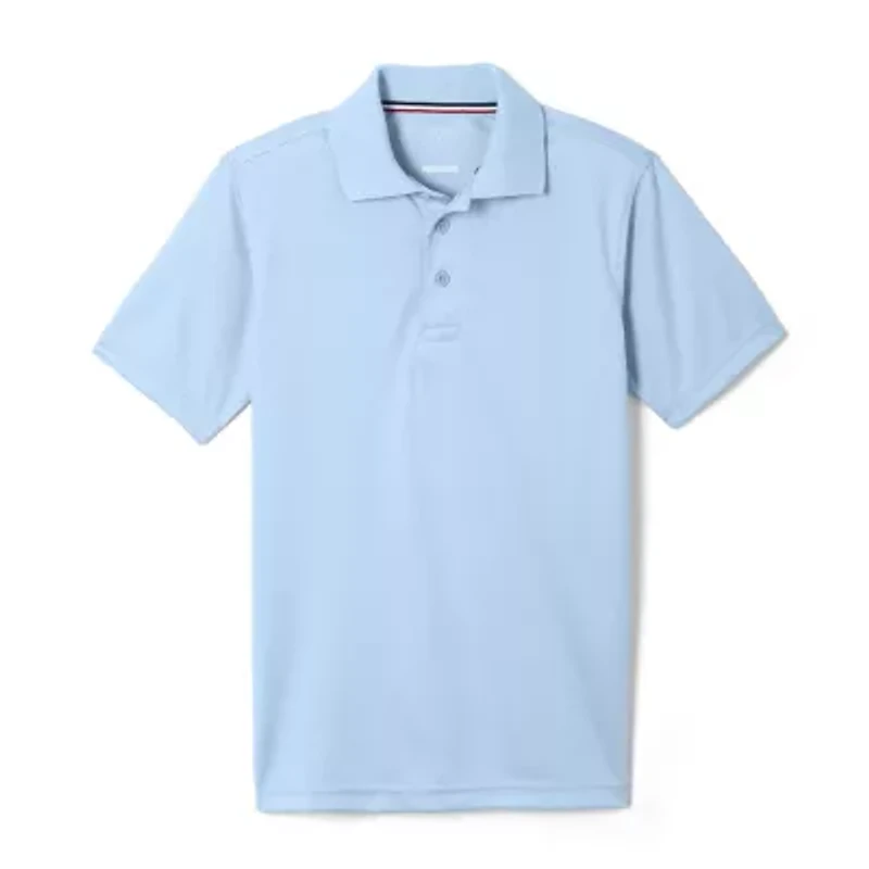 French Toast Little & Big Kid Boys Short Sleeve Regular Fit Moisture Wicking Polo Shirt