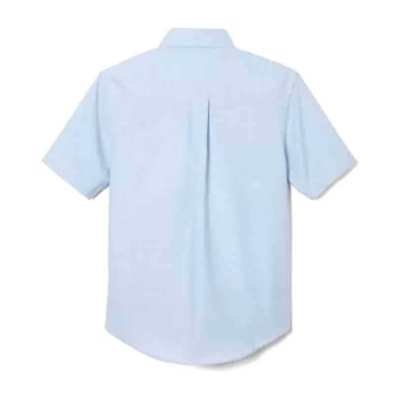 French Toast Little & Big Kid Boys Wrinkle Resistant Button Down Collar Short Sleeve Dress Shirt