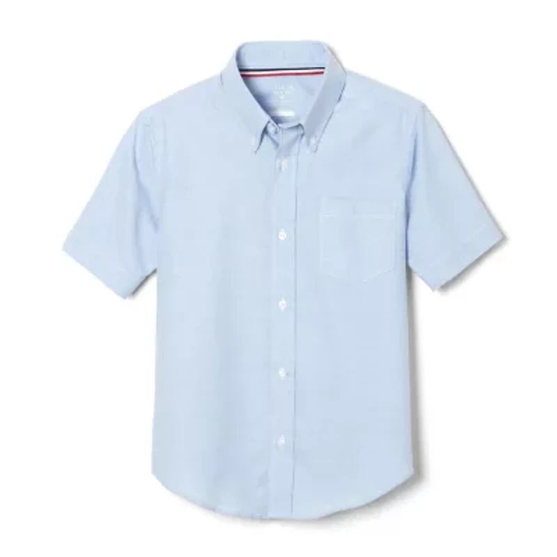 French Toast Little & Big Kid Boys Wrinkle Resistant Button Down Collar Short Sleeve Dress Shirt