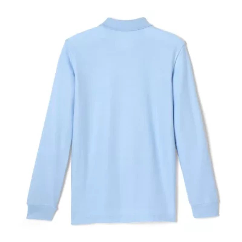 French Toast Little & Big Kid Boys Long Sleeve Boxy Fit Polo Shirt