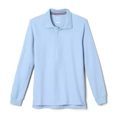 French Toast Little & Big Kid Boys Long Sleeve Boxy Fit Polo Shirt