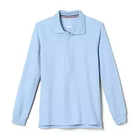 French Toast Little & Big Kid Boys Long Sleeve Boxy Fit Polo Shirt