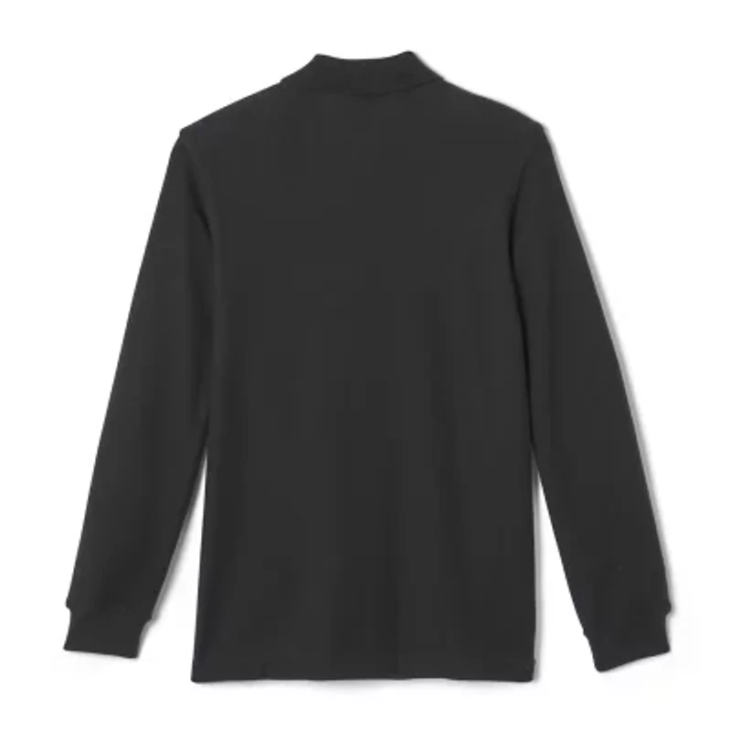 French Toast Little & Big Kid Boys Long Sleeve Boxy Fit Polo Shirt