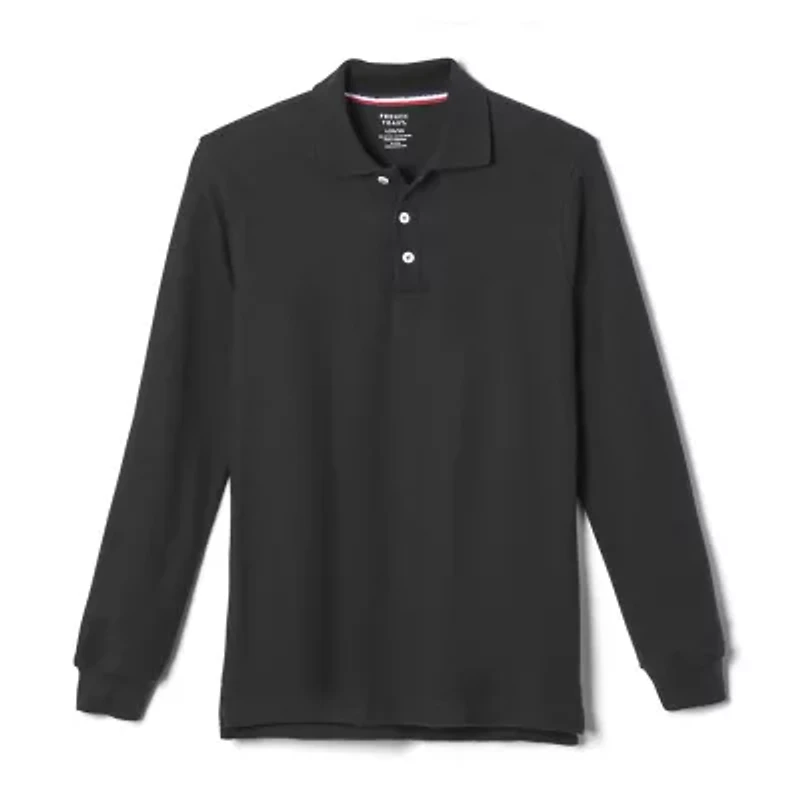 French Toast Little & Big Kid Boys Long Sleeve Boxy Fit Polo Shirt