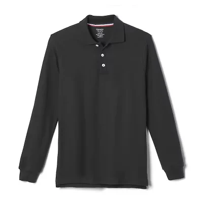 French Toast Little & Big Kid Boys Long Sleeve Boxy Fit Polo Shirt