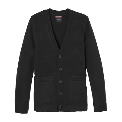 French Toast Little & Big Kid Boys V Neck Long Sleeve Button Cardigan