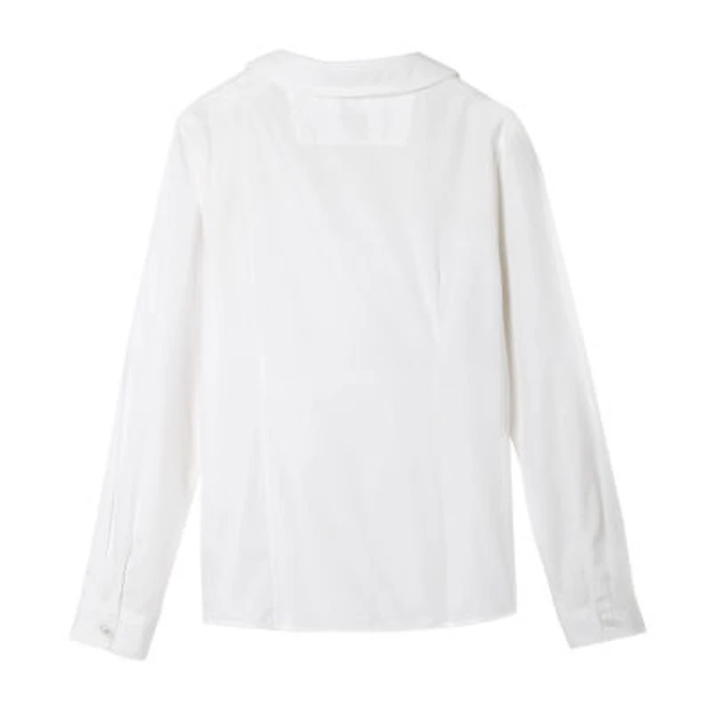 French Toast Little & Big Kid Girls Long Sleeve Fitted Regular Fit Button-Down Shirt