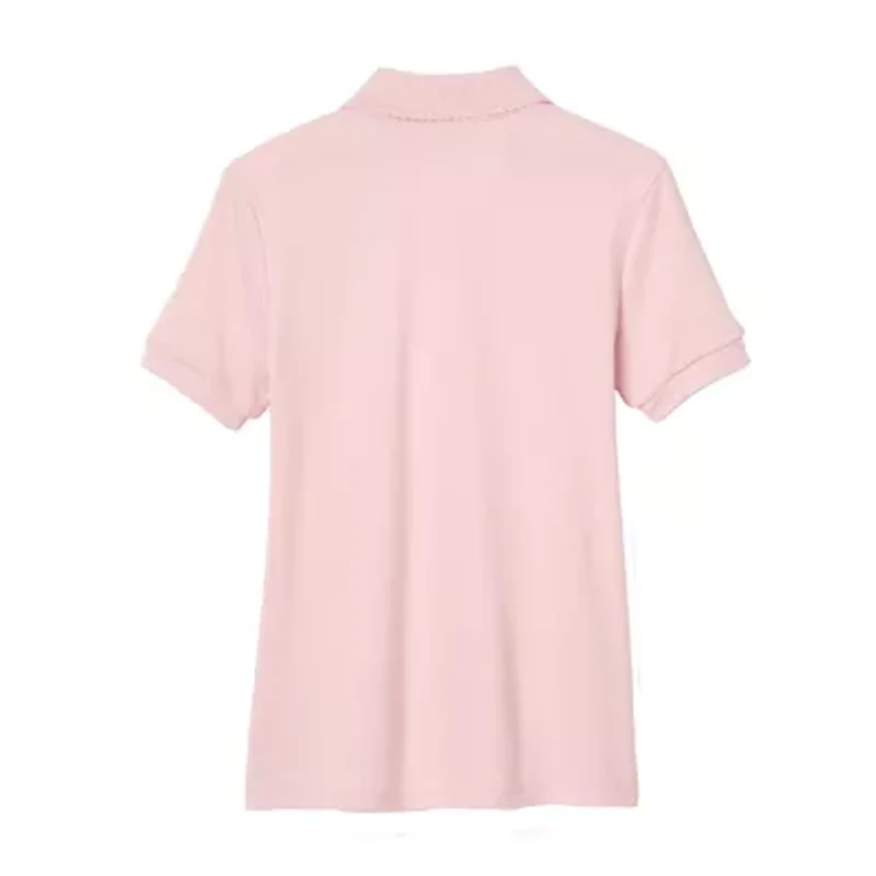 French Toast Big Kid Girls Short Sleeve Slim Fit Stretch Fabric Plus Polo Shirt