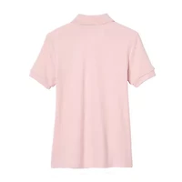 French Toast Big Kid Girls Short Sleeve Slim Fit Stretch Fabric Plus Polo Shirt