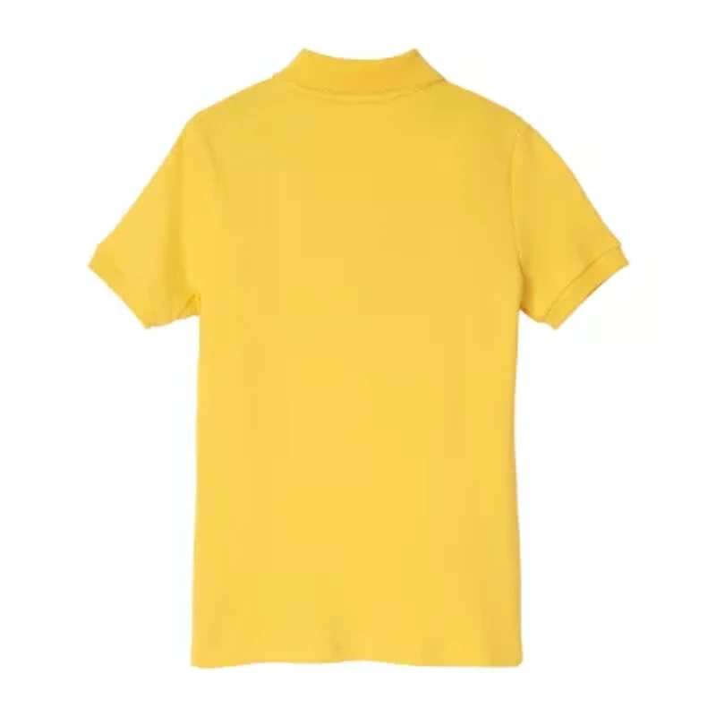 French Toast Big Kid Girls Short Sleeve Slim Fit Stretch Fabric Plus Polo Shirt
