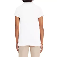IZOD Womens Juniors Short Sleeve Polo Shirt