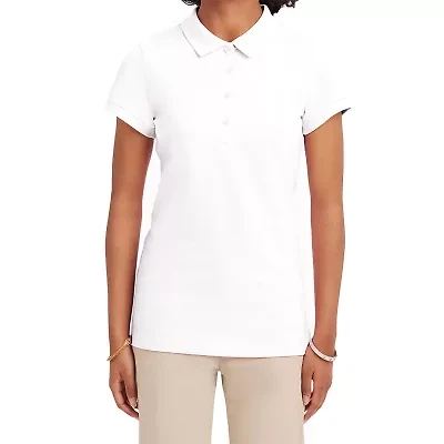 IZOD Womens Juniors Short Sleeve Polo Shirt