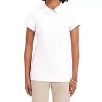IZOD Womens Juniors Short Sleeve Polo Shirt