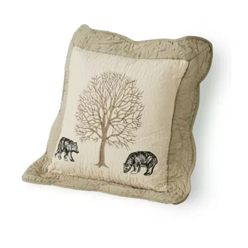 Donna Sharp Bear Creek Cotton Square Throw Pillow