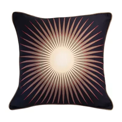 Donna Sharp Mojave Red Starburst Square Throw Pillow