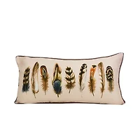 Donna Sharp Mojave Red Feather Rectangular Throw Pillow