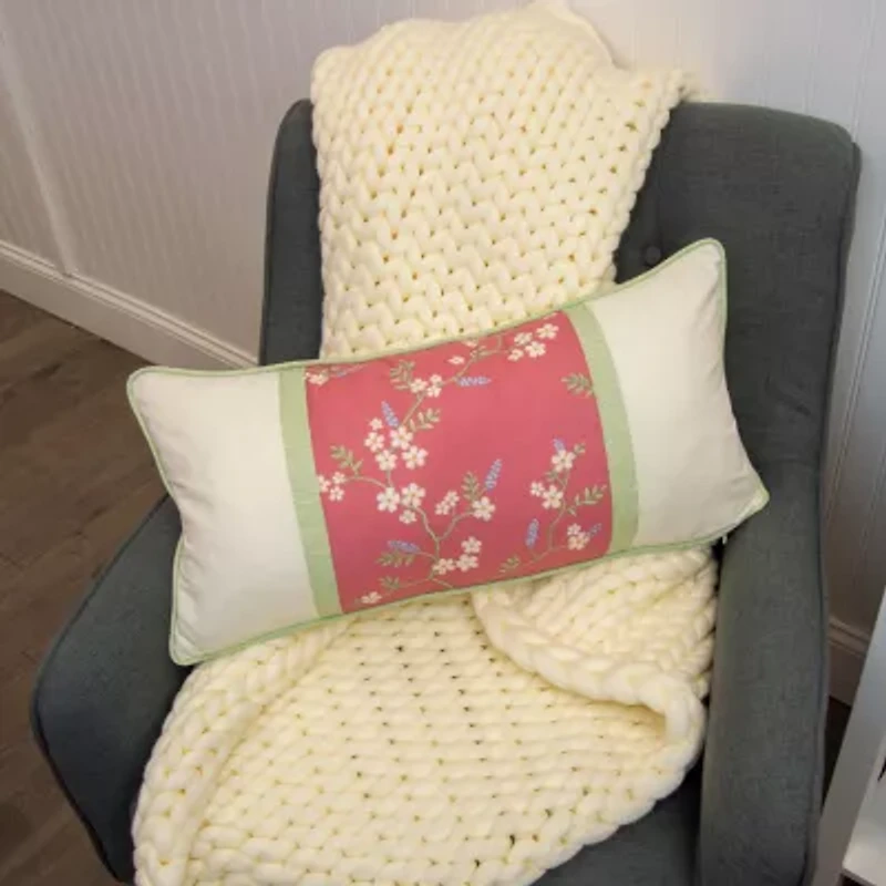 Donna Sharp Sweet Melon Floral Rectangular Throw Pillow