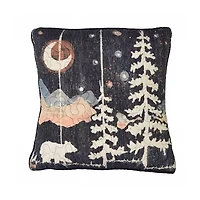Donna Sharp Moonlit Bear Cotton Square Throw Pillow