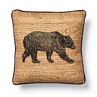 Donna Sharp Oakland Cotton Bear Square Throw Pillow