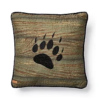 Donna Sharp Oakland Cotton Bear Paw Square Throw Pillow