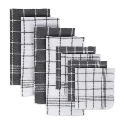 Design Imports Waffle Weave 8-pc. Towel + Dish Cloth Set