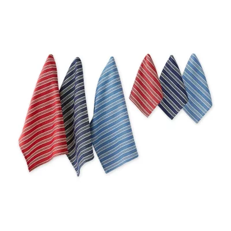 Design Imports Starboard Stripe Heavyweight 6-pc. Towel + Dish Cloth Set