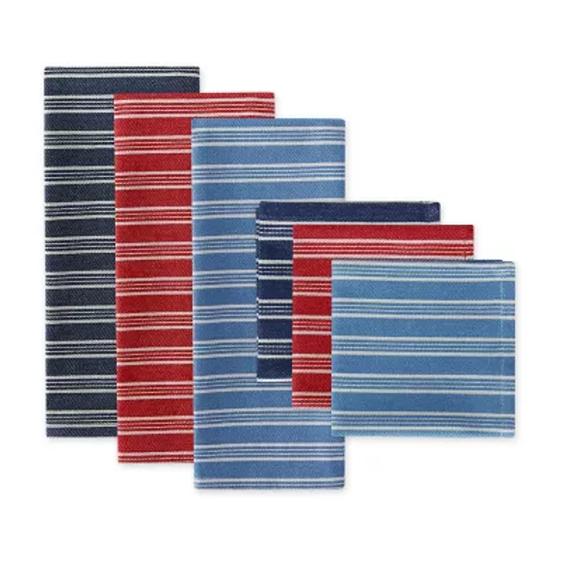 Design Imports Starboard Stripe Heavyweight 6-pc. Towel + Dish Cloth Set