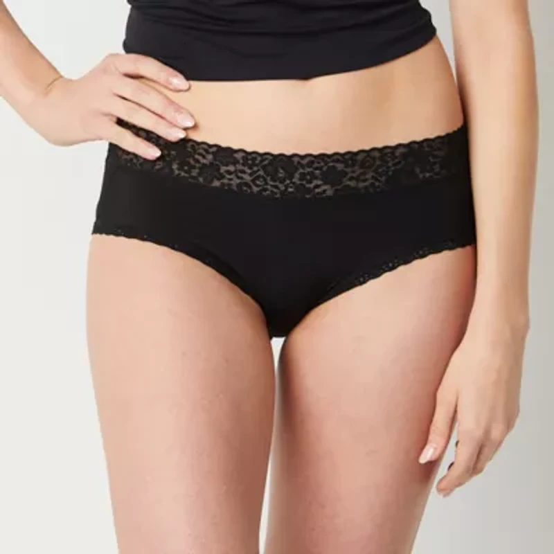 Ambrielle Everyday Hipster with Lace Trim Panty