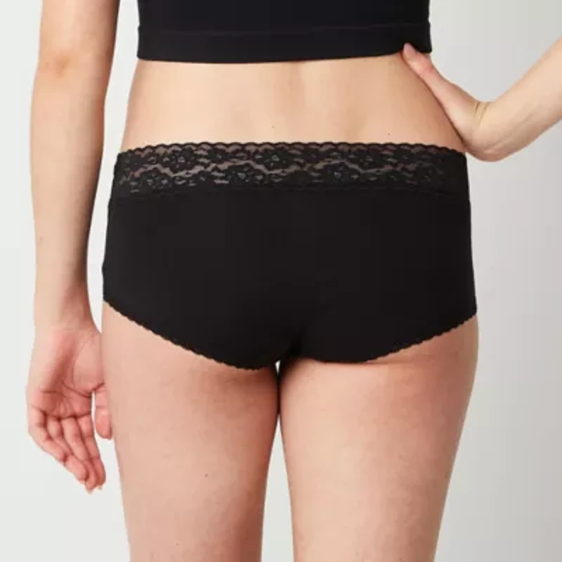 Arizona Body Cotton with Lace Boyshort Panty