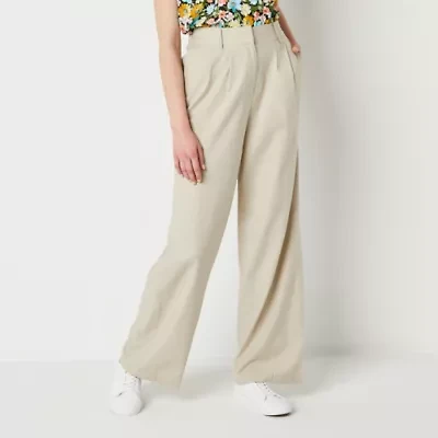 Byer California Womens Juniors Wide Leg High Rise Trouser