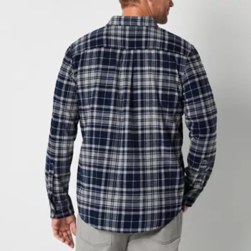 St. John's Bay Mens Long Sleeve Classic Fit Flannel Shirt