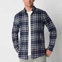 St. John's Bay Mens Long Sleeve Classic Fit Flannel Shirt