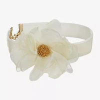 Bijoux Bar Freeform Womens Flower 12 Inch Choker Necklace