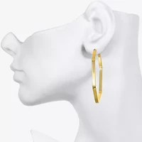 Bijoux Bar Delicates Gold Tone Womens Glass Round 3 Pair Earring Set