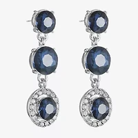 Monet Jewelry Linear Womens Multi Color Glass Round Hypoallergenic Drop Earrings