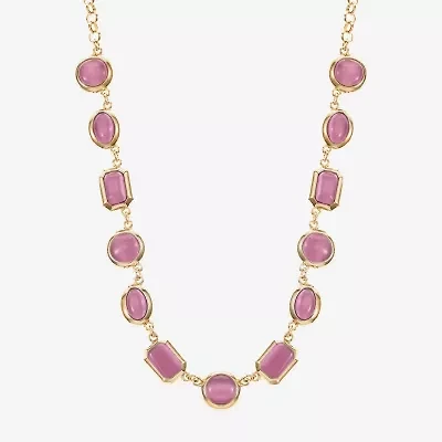 Liz Claiborne Womens Multi Color 17 Inch Collar Necklace